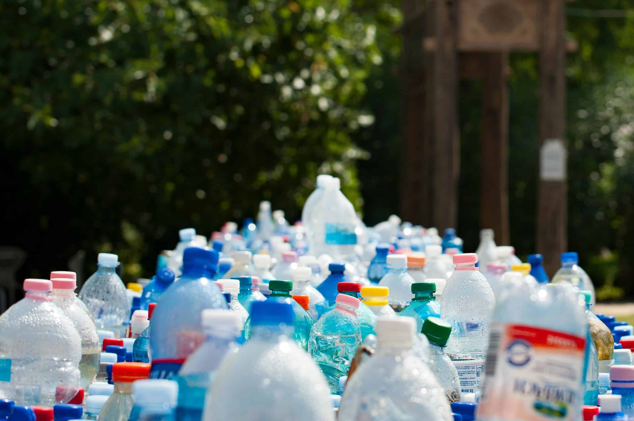 Pile of plastic bottles